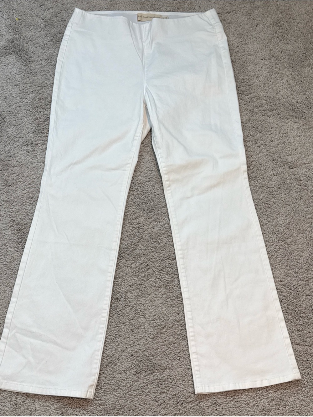 Soft Surroundings Ultimate Bootcut Pull-on Jeans Women’s White Large